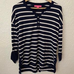 Lilly Pulitzer Faraway Moonlight True Navy Designer Sweater Size Womens Small